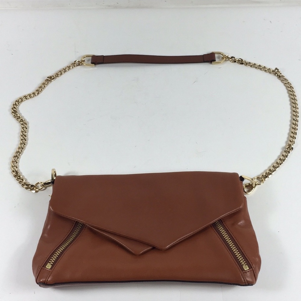 Pour La Victoire Brown Envelope Style Shoulder Bag